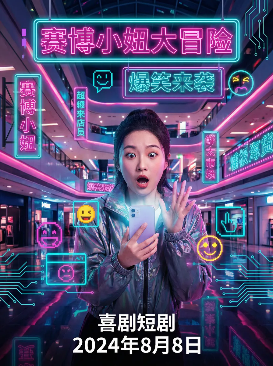无限免费观看动漫大全 搞笑喜剧短剧 - 赛博小妞大冒险海报